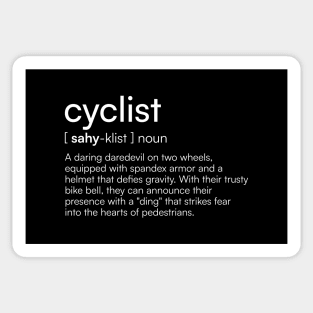 Cyclist definition Sticker